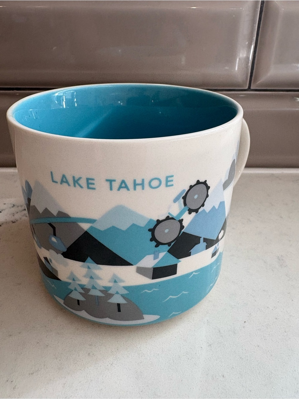 Starbucks 2013 LAKE TAHOE You Are Here Starbucks Coffee Mug Blue New No Box